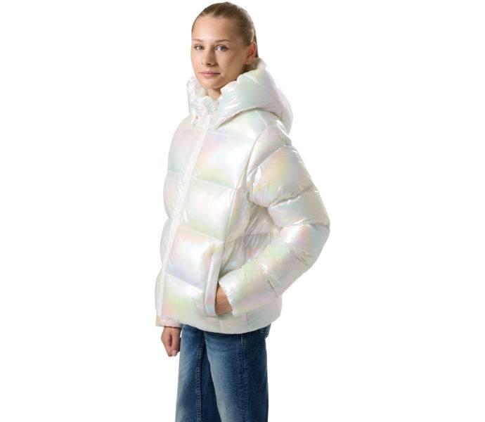 Frances JR vinterjacka, WHITE METALLIC, Barn, 170