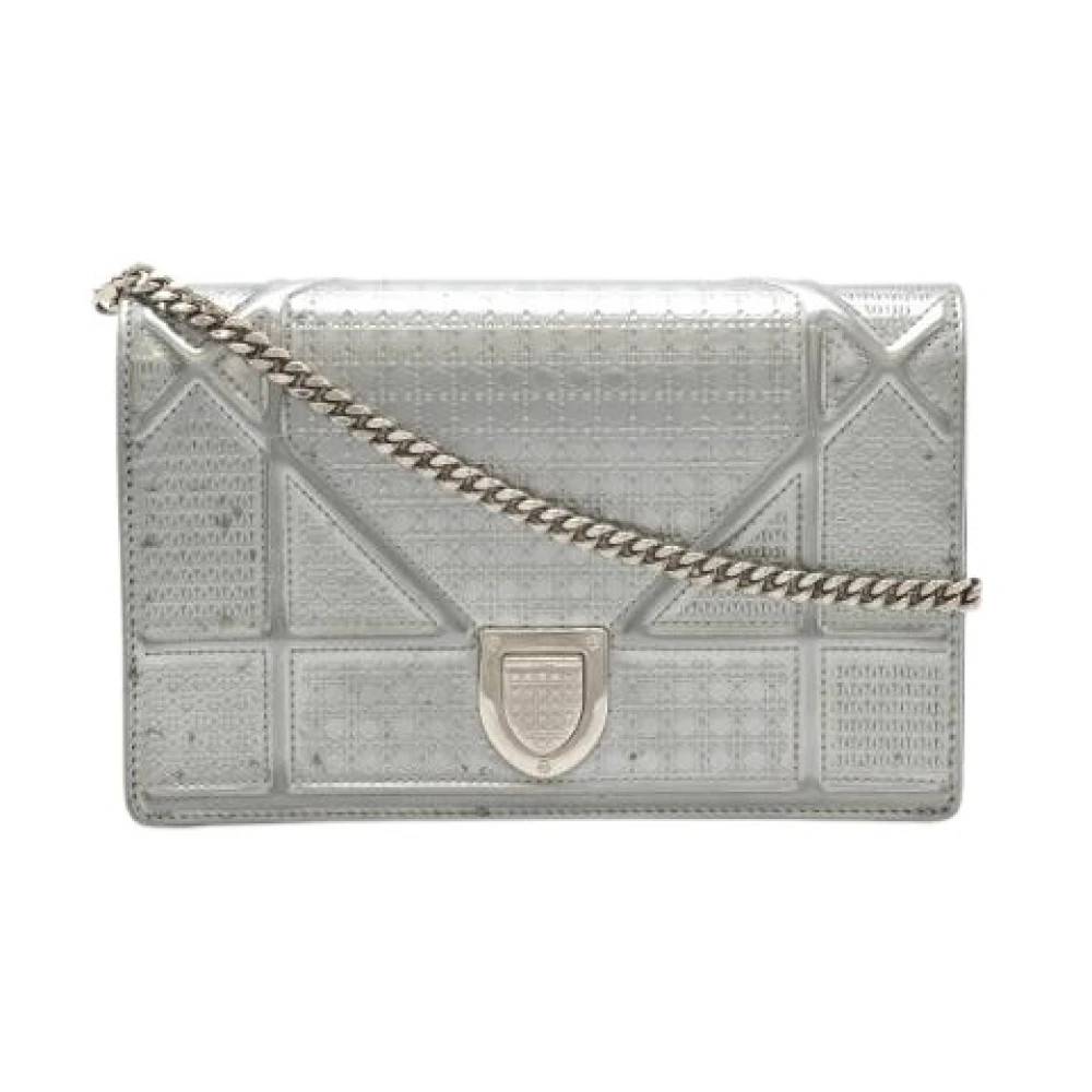 Dior Vintage Pre-owned Vintage Læder Cross Body Taske - Vintage - Dame - Grå - ONE SIZE - Læder