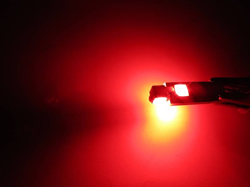 LED Positionslys, 4xSMD 24V - W3W / W5W - Rød