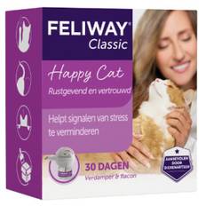 Feliway Classic lugnande diffuser för katt. Förpackning: 2 x Doftspridare + 2 x Refill 48 ml