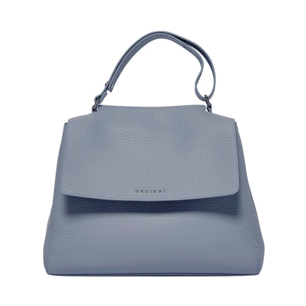 Orciani Soft Media Stilfuld Taske - Tasker - Dame - Blå - ONE SIZE - Uld