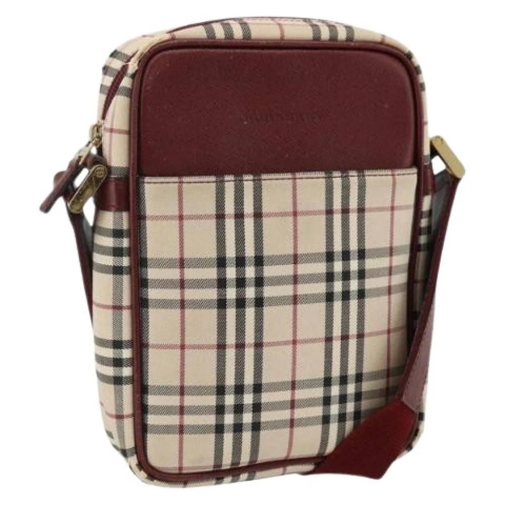Burberry Vintage Pre-owned Canvas Skuldertaske - Vintage - Dame - Beige - ONE SIZE - Uld