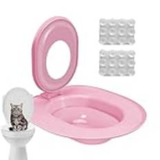 Cat Toilet Training Kit | Cat Toilet Seat | Cat Toilet | | Toilet Litter Box Trainer | Reusable Urinal Seat Potty Cat Hygiene Trainer for Pet Care Train Your Cat to Use the Toilet