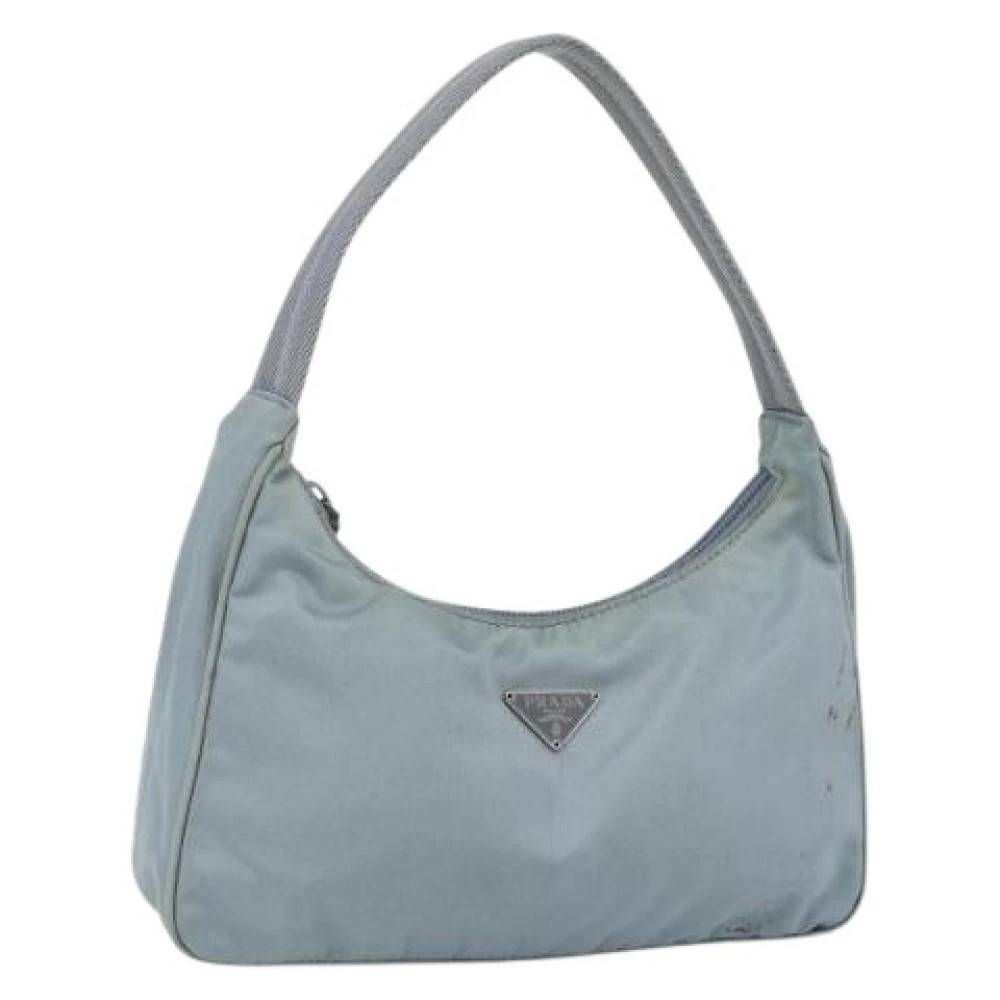 Prada Vintage Pre-owned Vintage Nylon Skuldertaske - Vintage - Dame - Blå - ONE SIZE - Uld