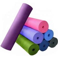 Yogamatta 8mm yoga väska yogamattor gym matta yoga mata göra jogi gymnastik matta yogamatta rem matta för träningsmatta yoga yoga kudde - Lila