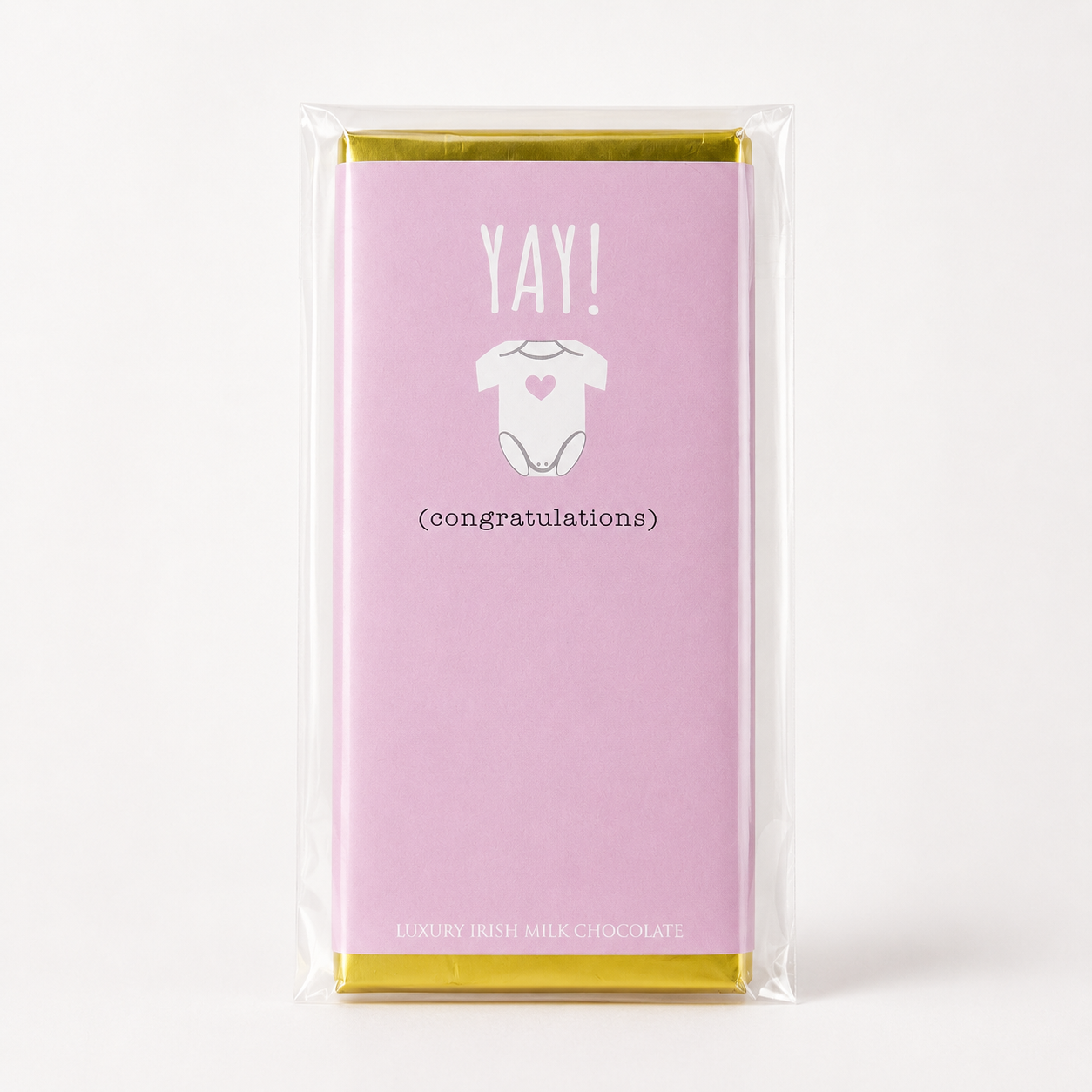 Budskabs chokolade | YAY! Congratulations (lyserød)