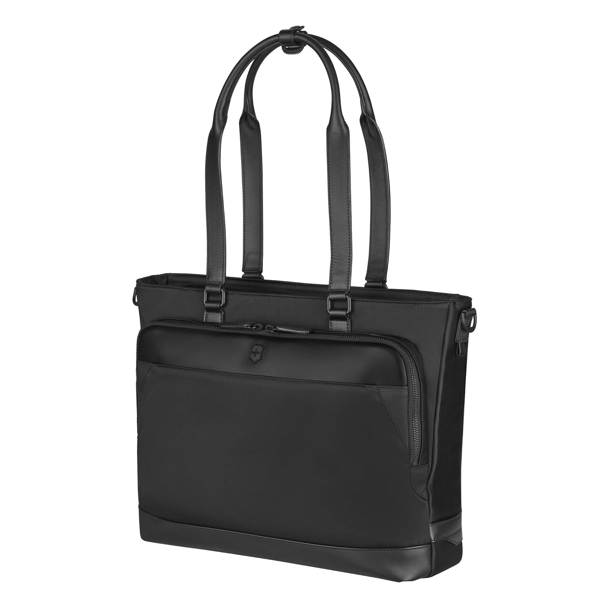 Victorinox Alox Nero Tote Slitstark Tote i Nylon-Twill för Män och Axelväska för och Passar och A4 16L Svart Väska, Kvinnor, Lättviktig, Smal, 2-vägs