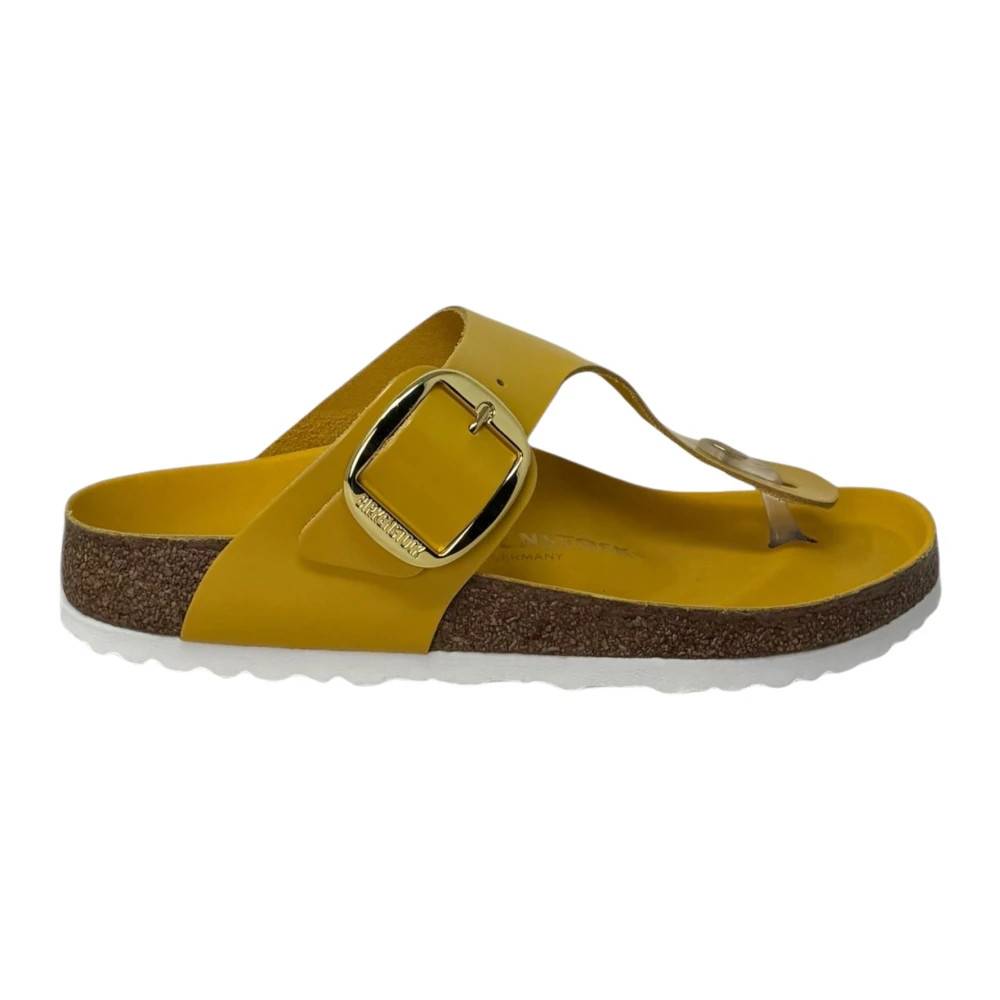 Birkenstock Gizeh Big Buckle Regular Fit - Sko - Dame - Gul - 41 EU - Læder