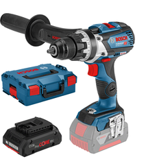 BOSCH GSR 18V-110 C Bore-/skruemaskine  110Nm, brushless + L-Boxx (ingen oplader i sættet) +1x batteri ProCORE, 18V, 4Ah