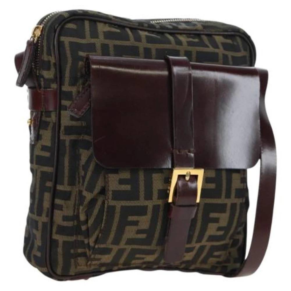 Fendi Vintage Pre-owned Zucca Canvas Skuldertaske - Vintage - Dame - Brun - ONE SIZE - Uld