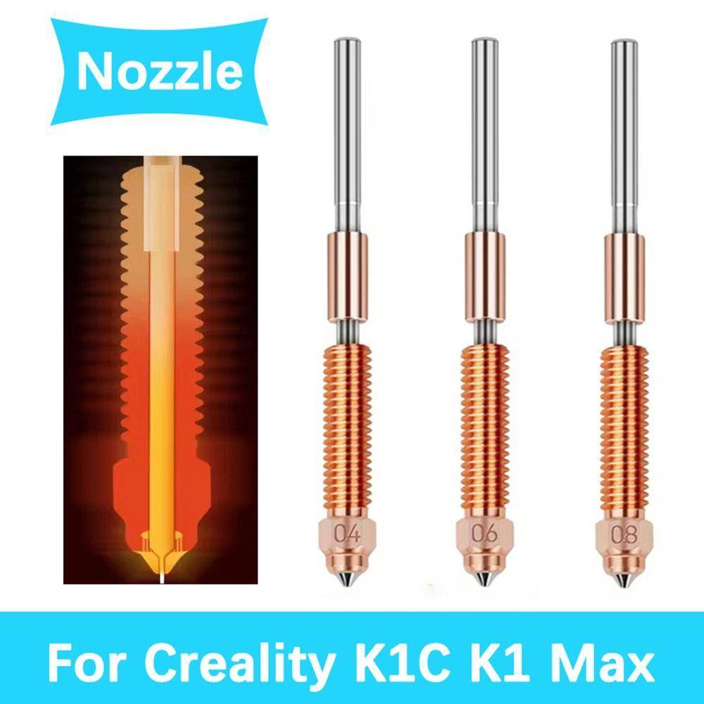1Pcs 0.2/0.4/0.6/0.8/1.0mm 3D Printer Nozzle  for Creality K1C K1 Max Ender 3 V3 K2 HI