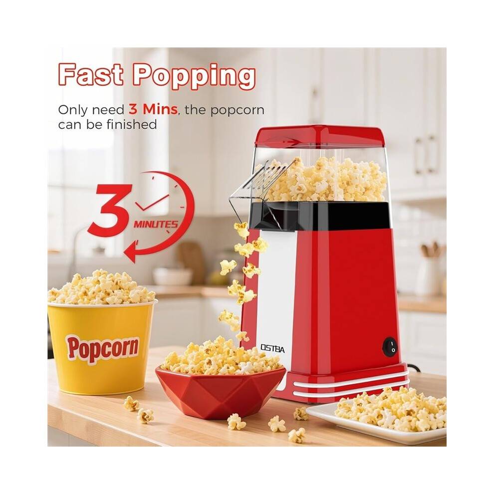 Popcorn Maker, Small Automatic Popcorn Maker for Home Use, Popcornmaker, Kids' Popcorn Machine EU Plug