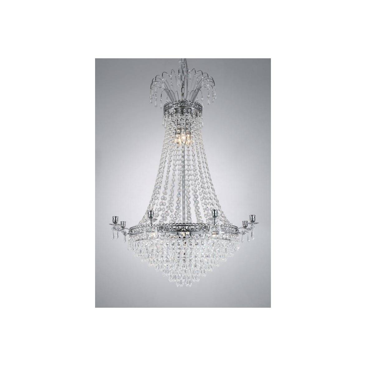 Norrsken Design Kristallkrona Empire Classic 8-Arm Stor Krom 66cm
