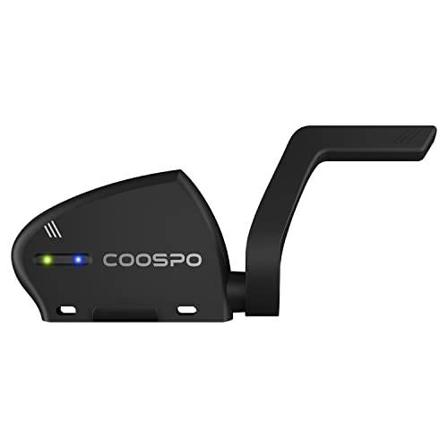 COOSPO Kadens- och hastighetssensor, Bluetooth ANT+ trådlös 2-i-1 varv/min cykelkadensensor, cykelhastighetssensor för cykeldator, kompatibel med Zwift/Wahoo/Peloton/Openrider/Rouvye APP