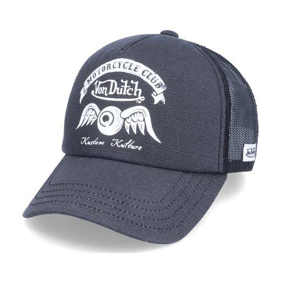 Von Dutch - Svart trucker Keps - Kids Crew Black Trucker @ Hatstore