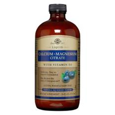 Solgar, Liquid Calcium Magnesium Citrate with Vitamin D3, Natural Blueberry Flavor 16 oz