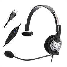 Andrea NC-181VM USB-A On-Ear Mono USB Headset med In-line lydstyrke og mute kontrol