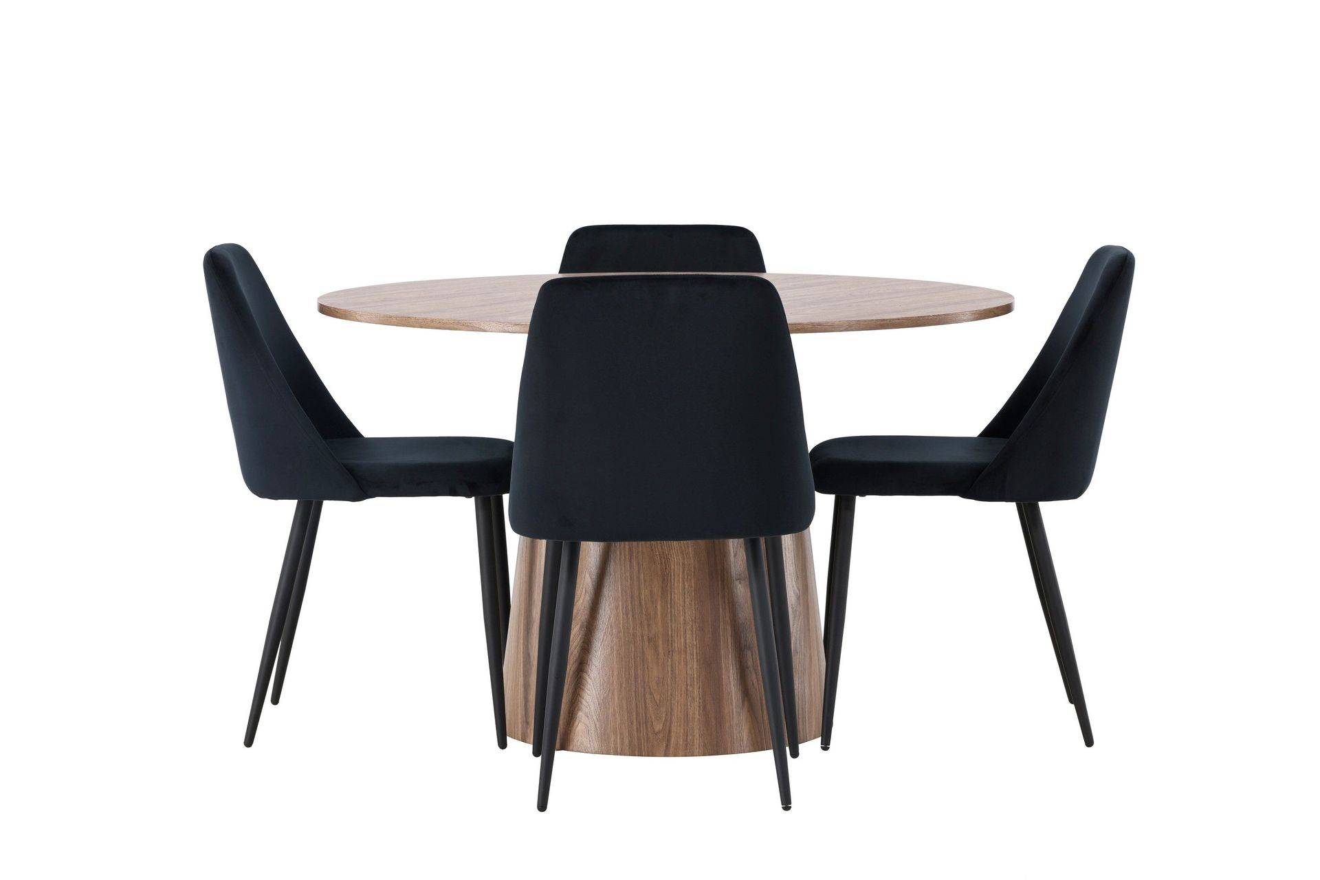 Lanzo Matgrupp 120 cm Rund med 4 Night Stolar - Natur Venture Home