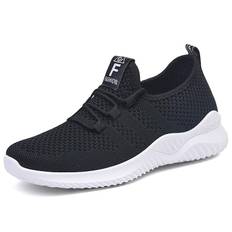 Women's Breathable Sneakers Althletic Tennis Trainer Shoes Ultra-Lightweight Gym Sports Outdoor Jogging Running Shoes 35 svart