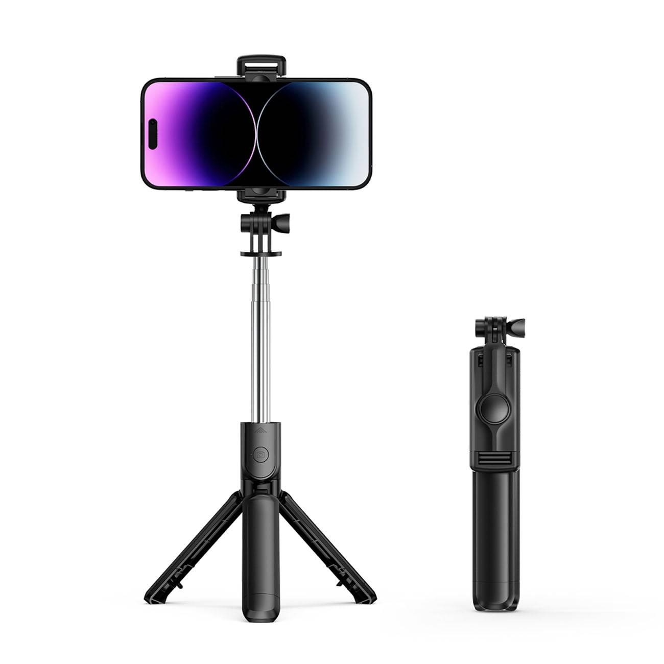 Selfiestang Orico SPV68 mini-stativ med Bluetooth og 360 graders drejning, 68 cm – sort.