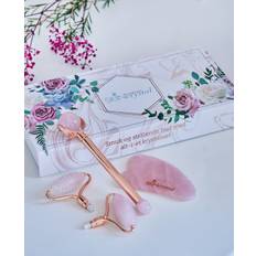 Medicoline Skincrystal Rosenkvarts Alti-et Krystalsæt 25 x 13 x 4 cm - Gua Sha hos Magasin