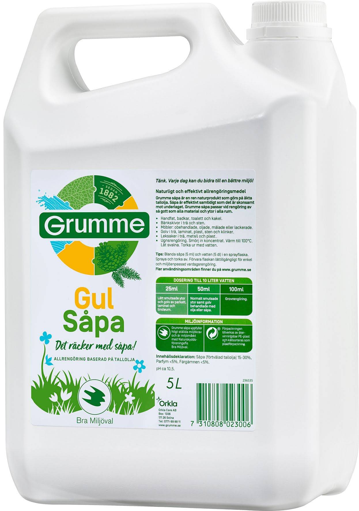 Såpa Gul Grumme 5L