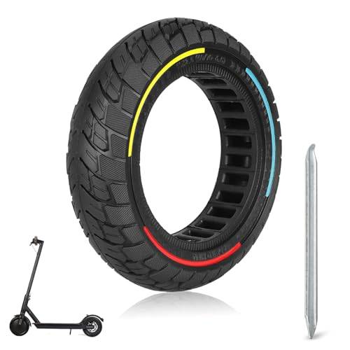 HPGAAVD 10 × 2,5 tum E skoter massivt däck, 60/70–6,5 elscooter fullgummidäck för Ninebot Max G30 G30P G30LP, 10 tums halkskydd och antipunktering reservdäck för elscooter däck-1 st