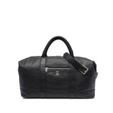 Zadig&Voltaire - Initiale Jamie väska i kornigt läder - herr - läder - one size - Svart
