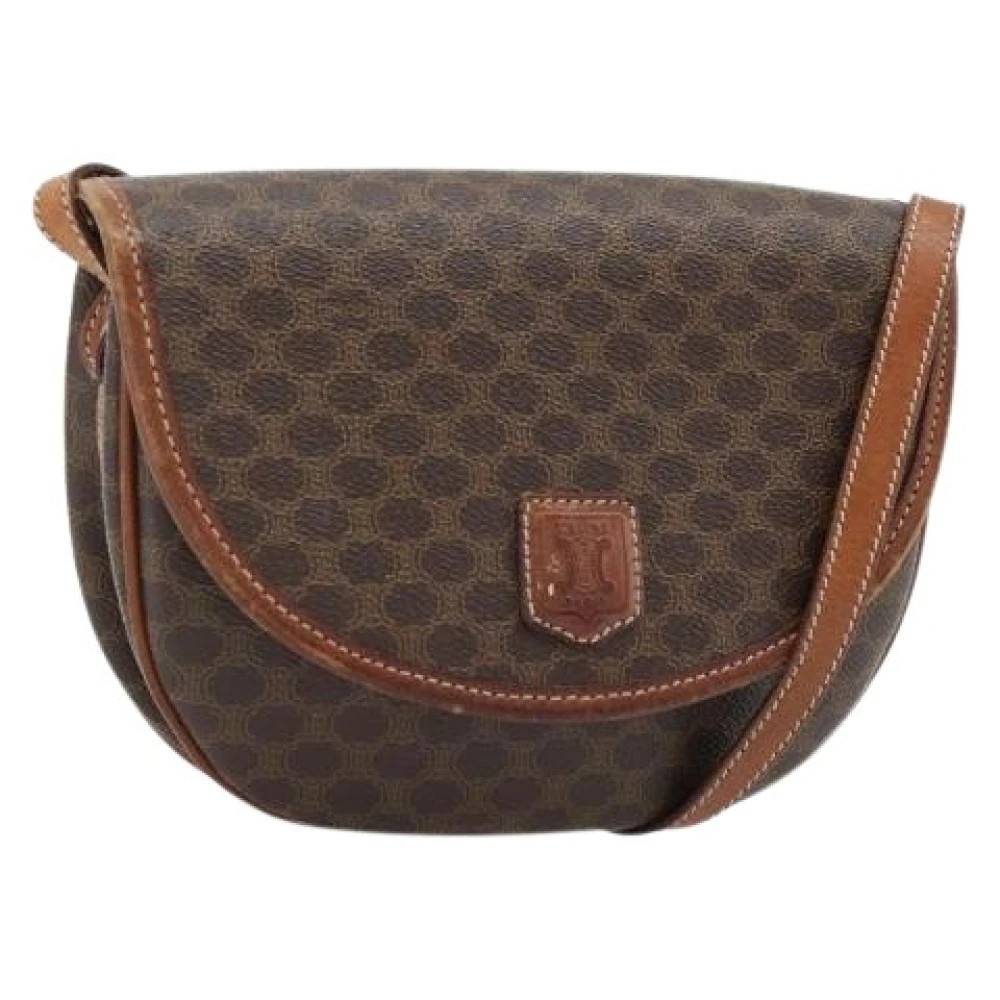 Celine Vintage Pre-owned Macadam Canvas Skuldertaske - Vintage - Dame - Brun - ONE SIZE - Uld