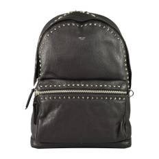 Jimmy Choo, Taske, Herre, Sort, ONE SIZE, Læder, Studded Læder Rygsæk med Lynlås Lukning