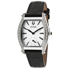 Bulova Damklocka 63R004 Accutron Vit/Läder