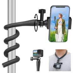 TELESIN Flexible Handy Ständer, Lang Armhalterung für Smartphone/Action Kamera, Halterung für DJI Osmo Action 5 Pro/4/3, GoPro Hero 13/12/11, Insta360 X5/X4/X3, iPhone, Samsung, Sportkamera Zubehör