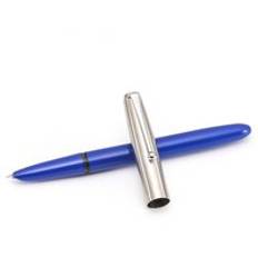 Jinhao vision reservoarpenna, stål metalllock, fin färg transparent fat, fin nib kontor finans skola student skriva a6994 - Blå