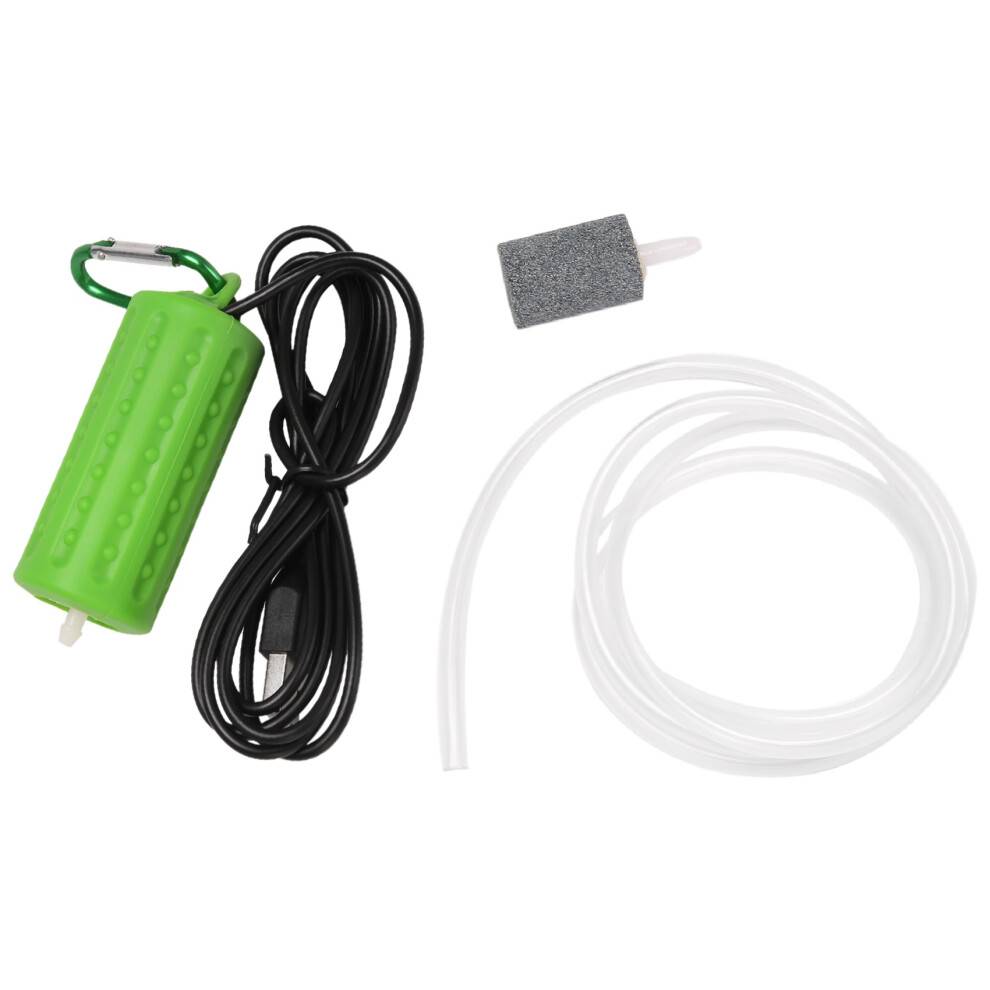 Usb Aeration Pump Air Pump Aquarium Aerator Ultra Quiet Fish Tank Go Fishing Oxygen Pump ——Green