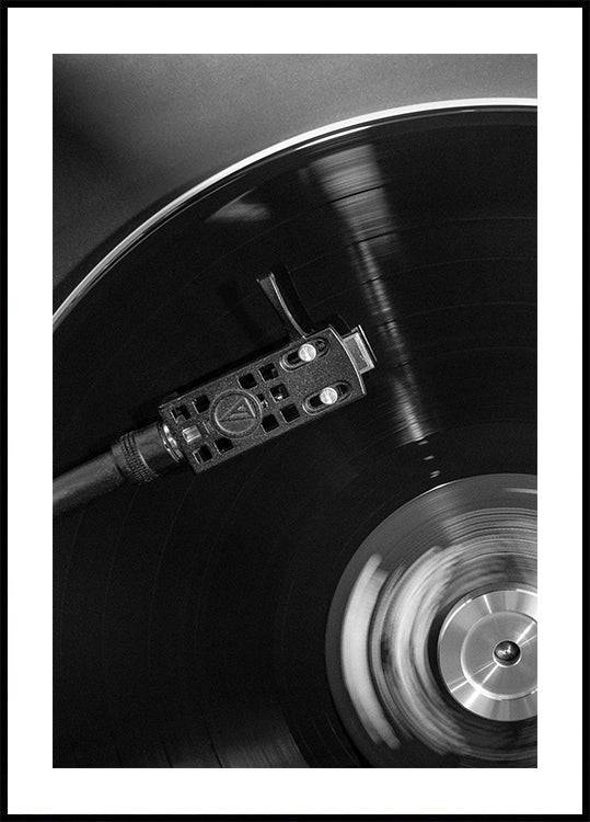 Vinyl Retro Player Poster (100x140cm) - Plakater > Sort og Hvid Plakater, Vintage Plakater, Musikplakater, BD, LANGFIX