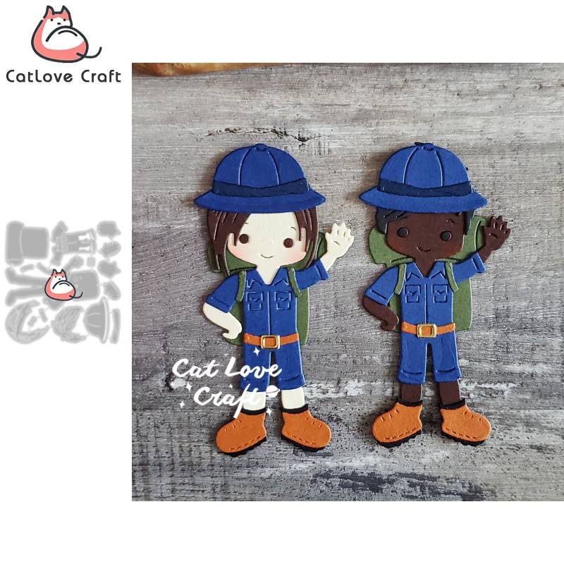 Catlove Backpack Outdoor Safari Boy Girl Metal Cutting Dies Scrapbooking Stencil Die Cuts Card Making Craft Embossing New 2023