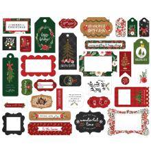 Carta Bella Happy Christmas Cardstock Die-Cuts 33/Pkg - Frames & Ta...