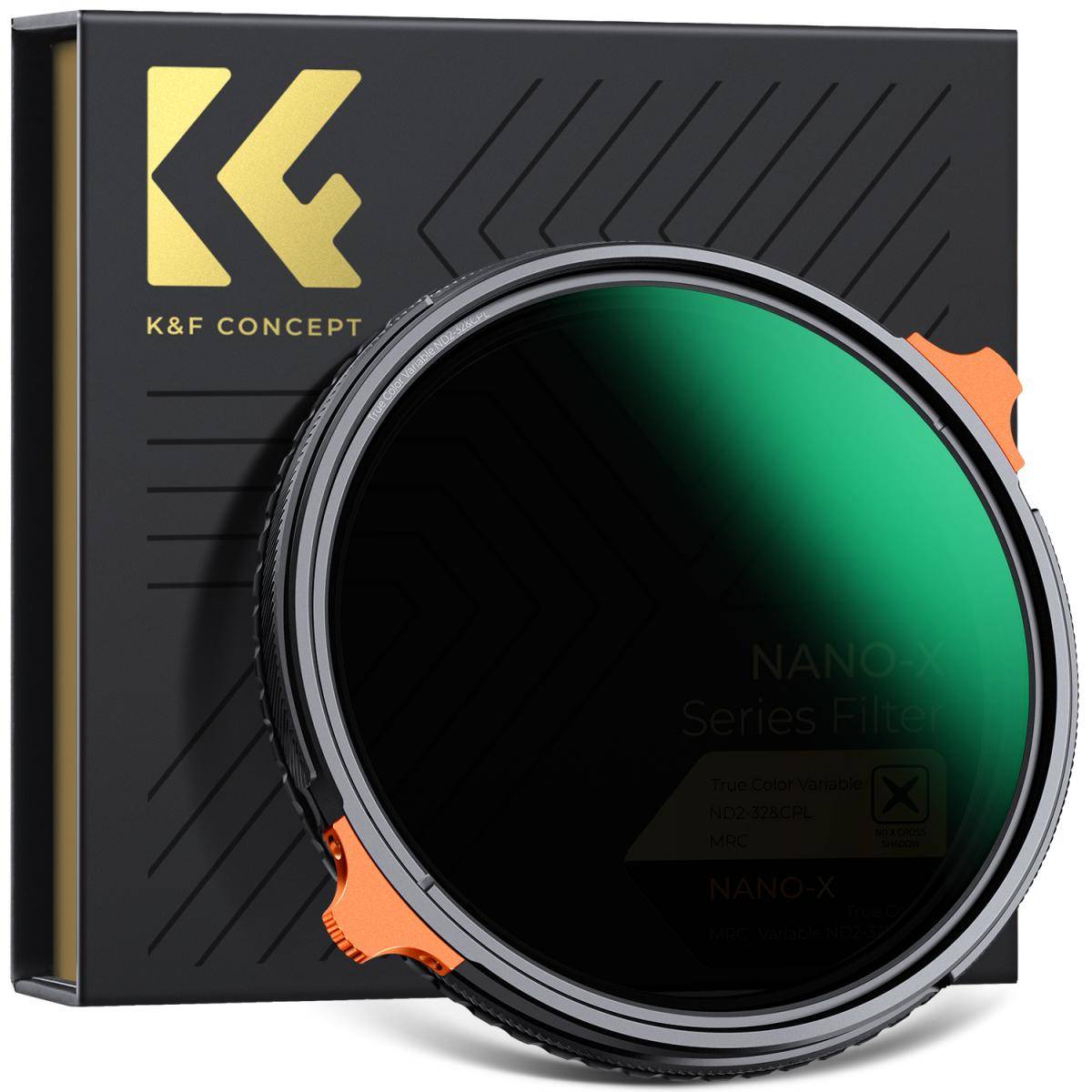 KENTFAITH 40.5mm True Color  Variable ND2-32 (1-5 Stops) and CPL Circular Polarizing Lens Filter 2 in 1 for Camera Lens Neutral Density Polarizer Filter Nano-X Series