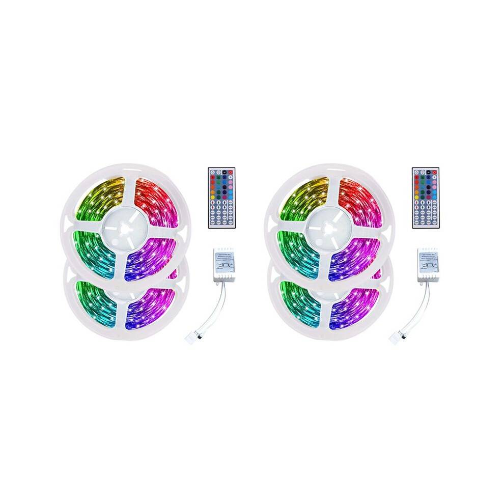 2st 10M RGB Light Strip 3528 600LED Flexibel LED Strip Light med 44 Tangenter Fjärrkontroll+Kontroll för Julen Vardagsrum Sovrum
