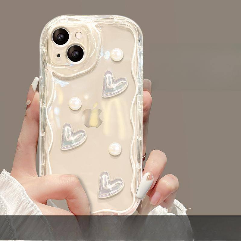 Applicable To IPhone 16 Phone Case Laser Love 13 Apple 15 Promax Protective Case 14 High-level Sense Bracelet iPhoneSE 2022