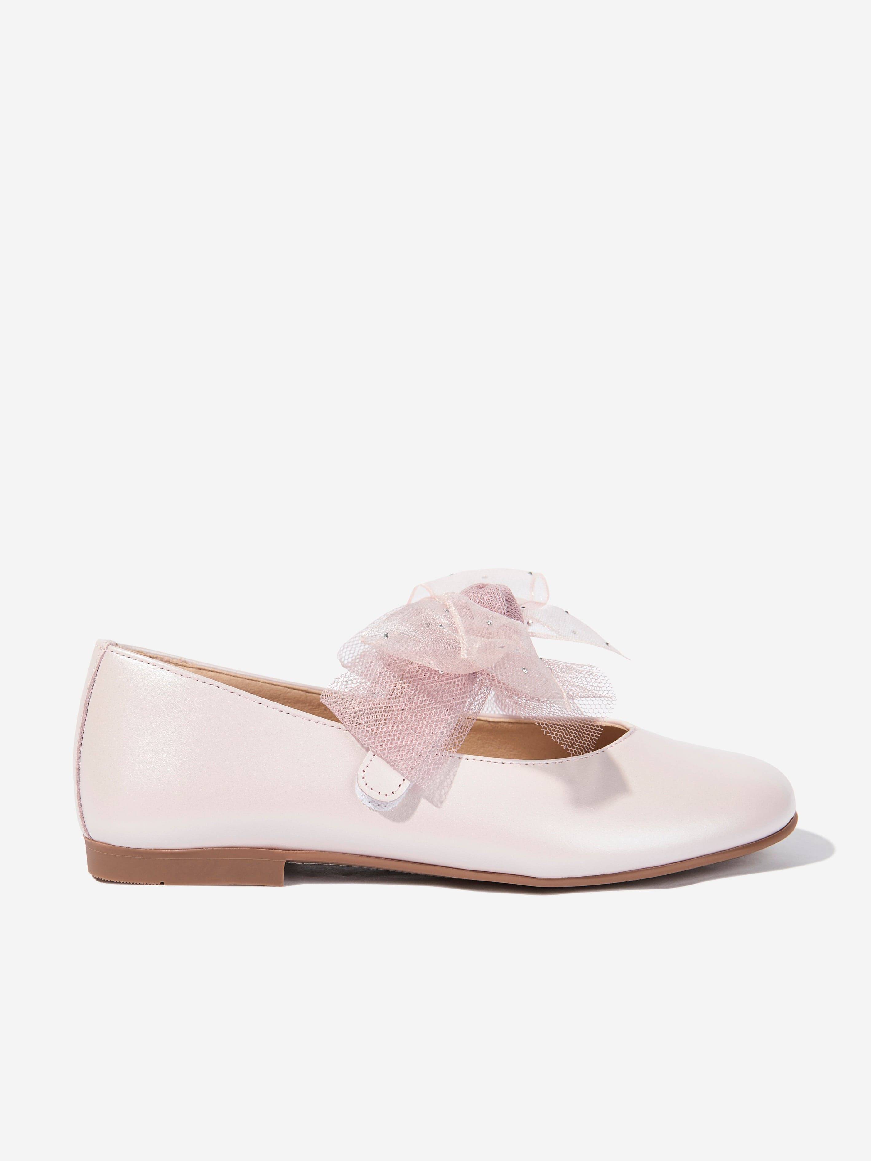 Andanines Girls Bow Shoes in Pink - Pink / EU 30 UK 12