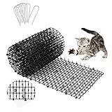 WADEO Djurbarriär 200 x 30 cm, kattskrämma, spikar, tagggaller, djurskrämma, katt, tagggaller, djurbarriär, med 8 trädgårdshäftklamrar, för trädgård, staket, anti-cats-nätverk