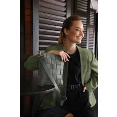 Ceannis Shoulder Bag Braided Strap Green