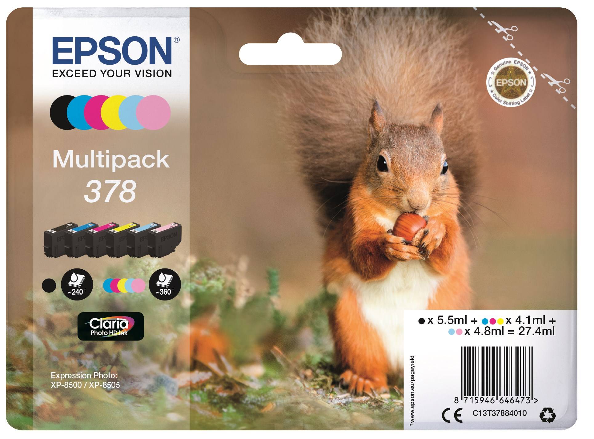 Epson T3788 Multipack 6-Colours Hd Ink