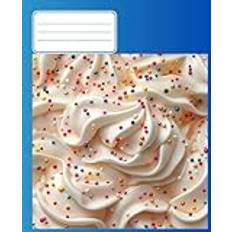 Composition Notebook with Bullet Grid: Whipped Cream with Sprinkles on Light Blue Background, 112 Pages, 7.5 x 9.25 inches