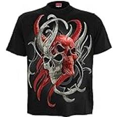 Spiral – dödskalle syntes – t-shirt svart, Svart, S