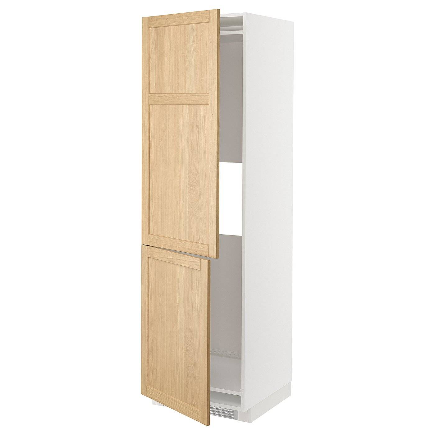 METOD hs f kyl el frys m 2d, vit/Forsbacka ek, 60x60x200 cm