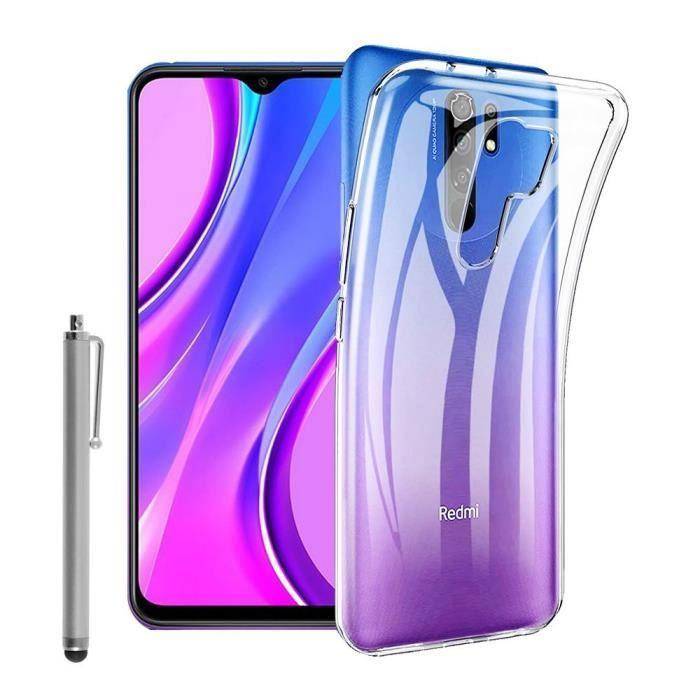 VCOMP - För Xiaomi Redmi 9 6.53 - Skal Silikongel UltraSlim och Perfekt passform och Pekpenna - TRANSPARENT