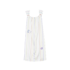 MANITO | Ocean Stripe Kid's Silk Nightgown | Kid's Multi color Girls' Pajamas
