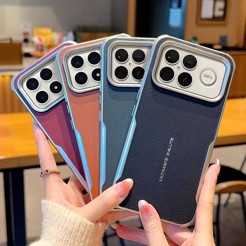 För Xiaomi POCO F8 Ultra Fodral PU-läder Magnetisk Trådlös Laddning Skyddande Baksidesfodral För POCO F8 Pro F8Ultra Skal